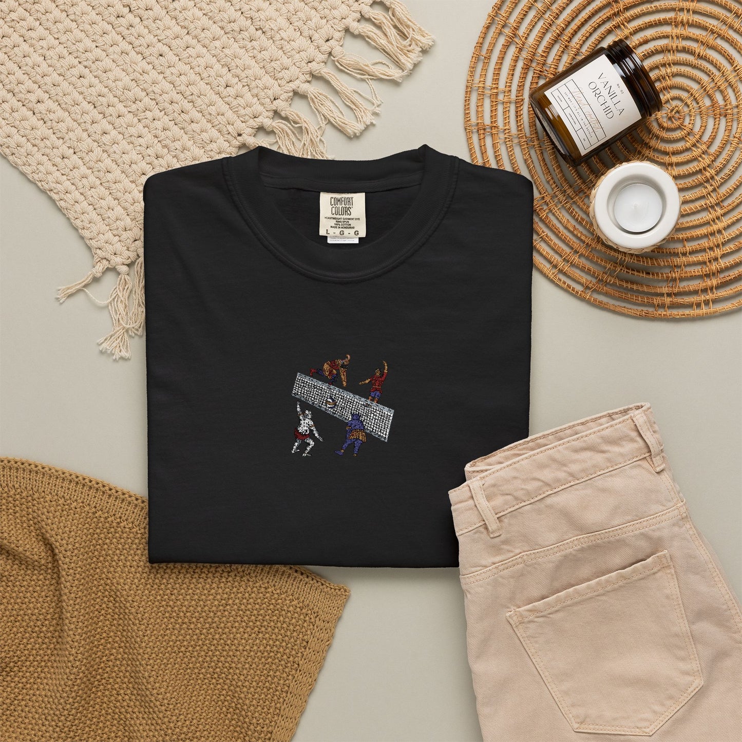 Shahnameh Legends Volleyball Graphic T-Shirt – Persian Miniature Art Tee