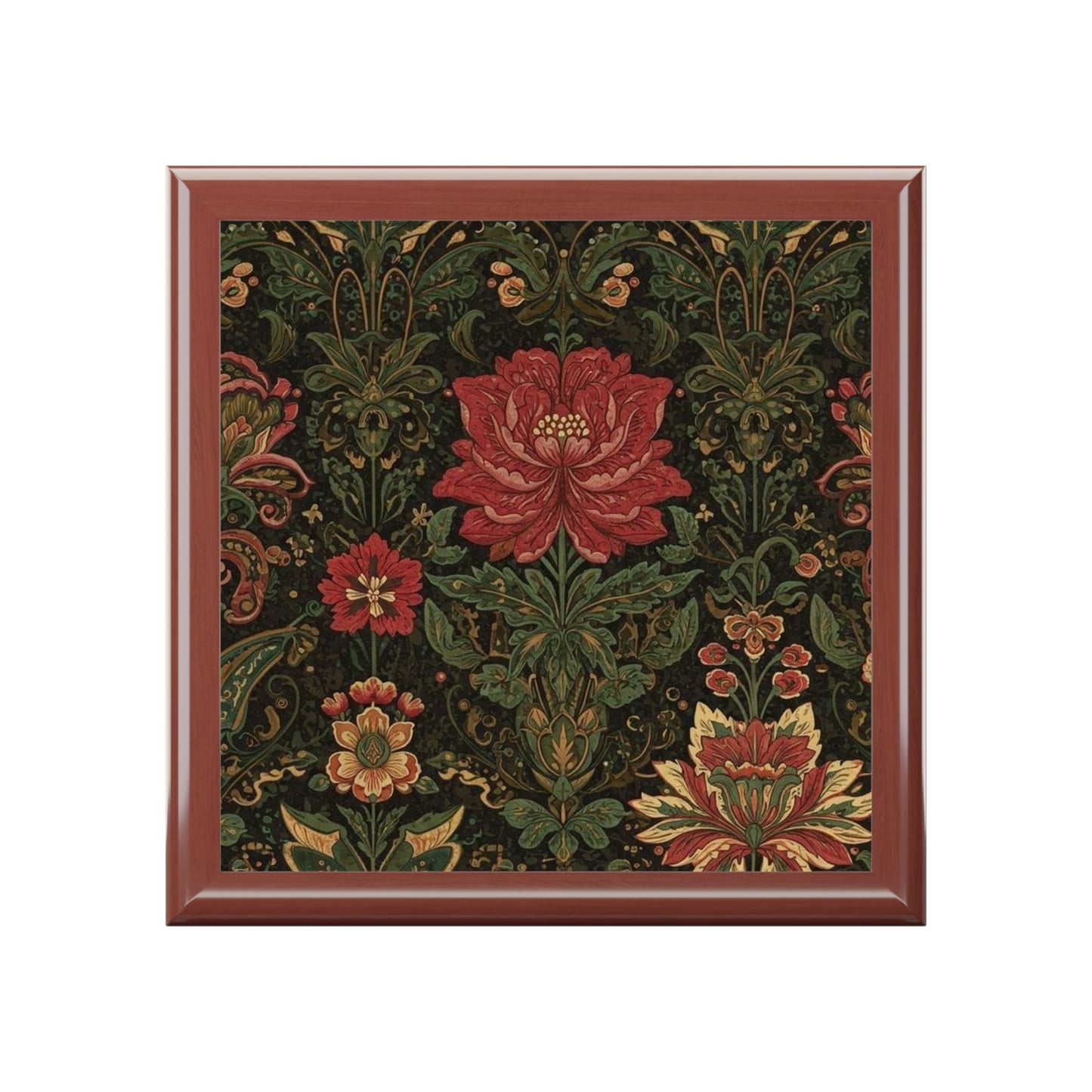 Persian Floral Tapestry Jewelry Box