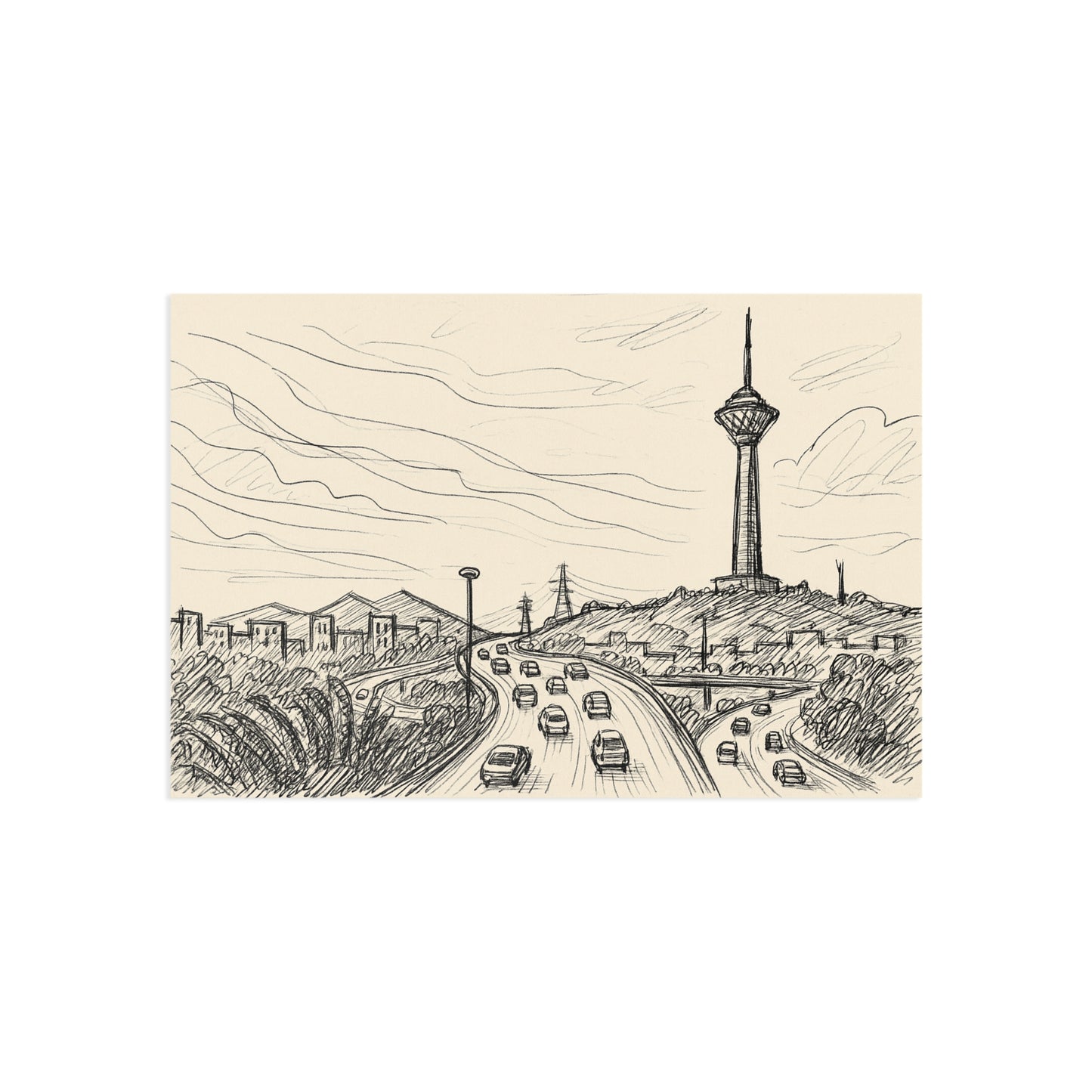 Azadi-Turm Postkarte — Teheran Fine-Art-Postkarte
