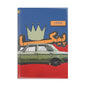 Persian Retro Car Hardcover Notebook — Puffy Cover Journal with Crown Design