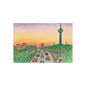 Teheran Sonnenuntergang Milad-Turm Illustration (Set aus Postkarten)