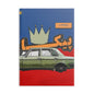 Persian Retro Car Hardcover Notebook — Puffy Cover Journal with Crown Design
