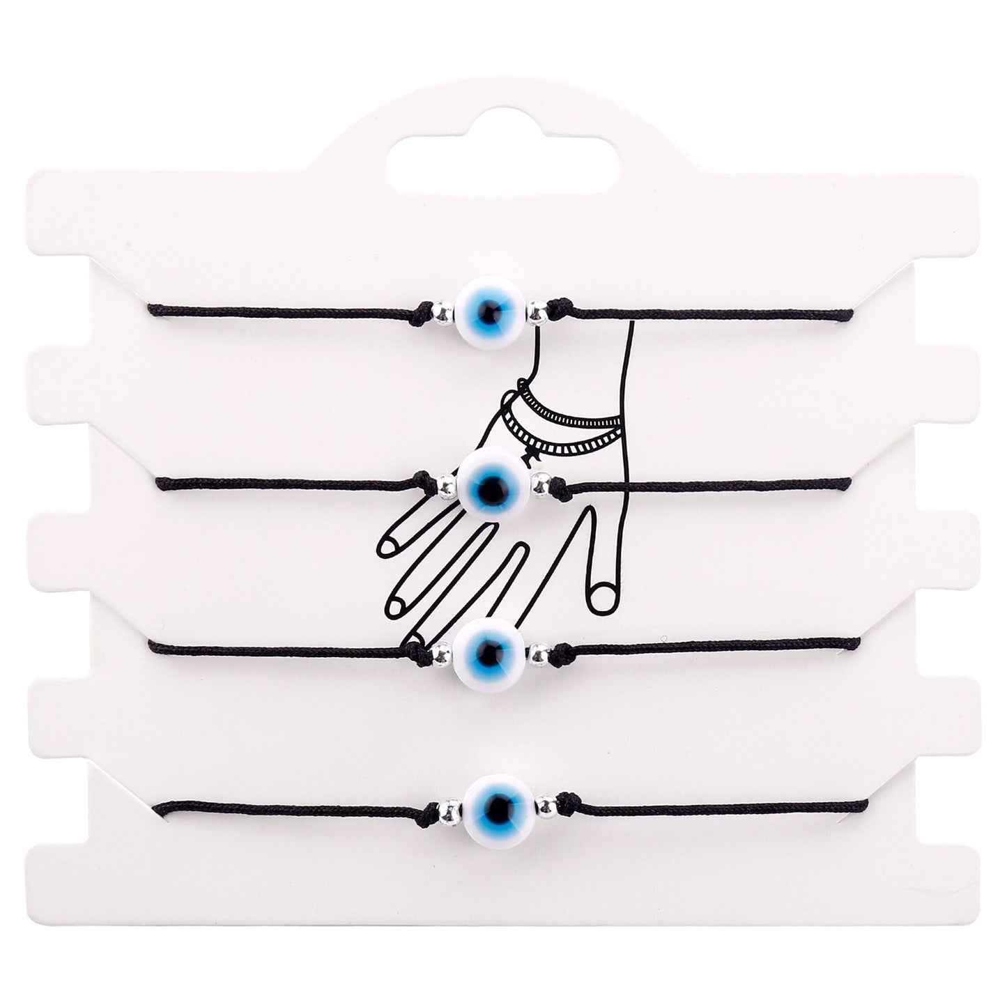 Gewebtes Armband zum Schutz vor dem Bösen Blick (Einzel-/Set-Optionen)