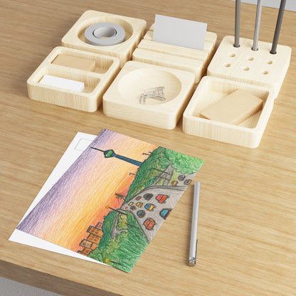 Teheran Sonnenuntergang Milad-Turm Illustration (Set aus Postkarten)