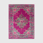 Persian Rose Geometric Floor Mat – Retro Ethnic Pattern Rug (Rose Purple)