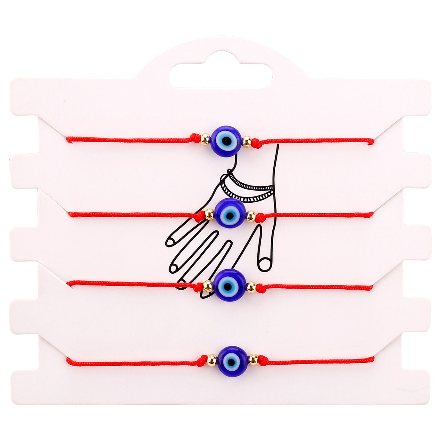 Gewebtes Armband zum Schutz vor dem Bösen Blick (Einzel-/Set-Optionen)