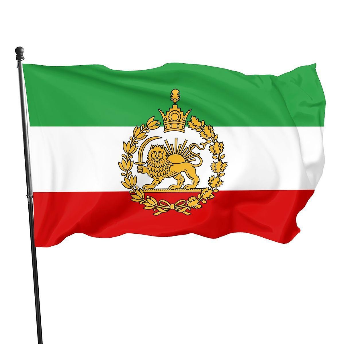 Pahlavi-Iran-Flagge – Löwe-und-Sonne-Flagge des Iran (vor 1979) | Alte persische Reichsflagge